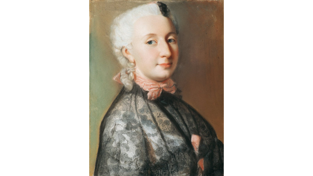 Ein gemaltes Portrait der Lieblingsschwester Friedrichs, Sophie. Das Gemälde ist von 1709.