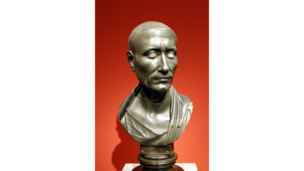 Die Büste des Julius Caesar im Alten Museum