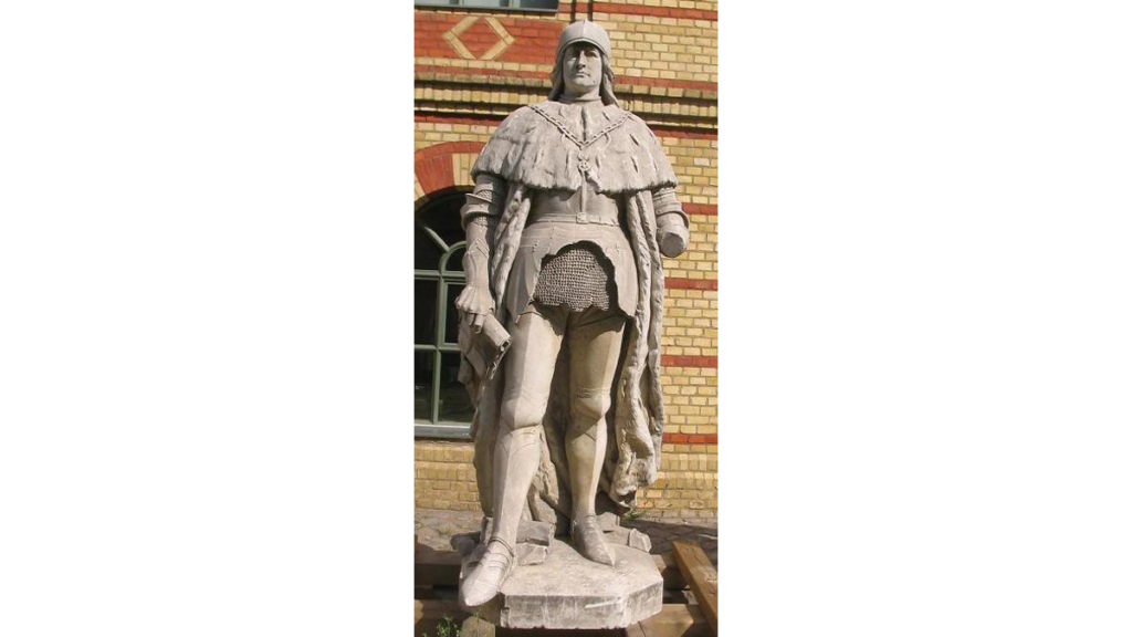 Eine Statue von Friedrich II., dem sogenannten Eisernen Kurfürsten