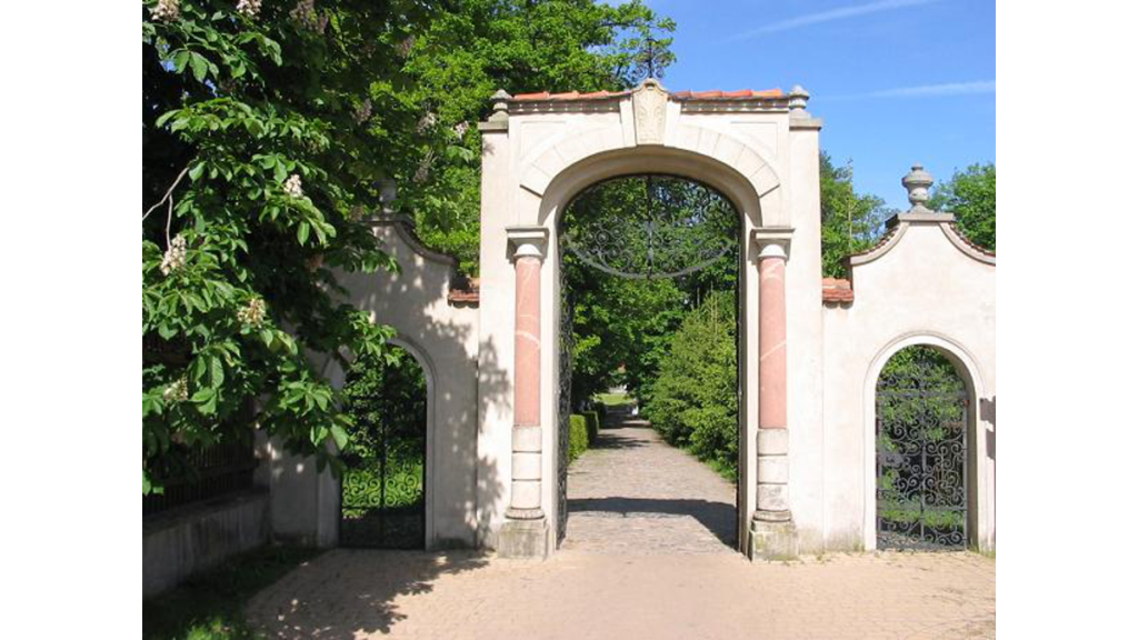 Das Tor zur Parkanlage des Herrenhauses Blankensee