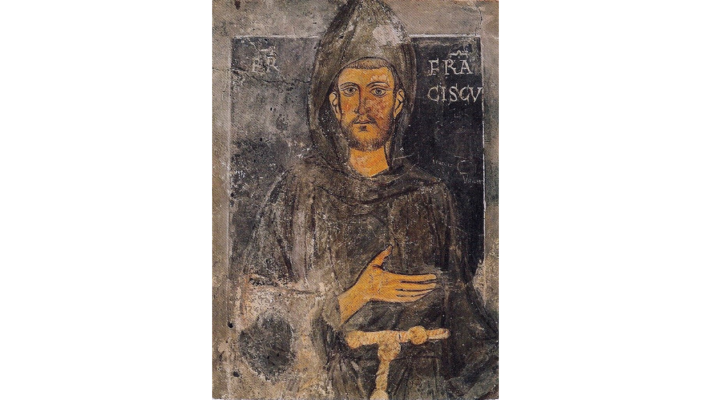 Das älteste erhaltene Bildnis des heiligen Franziskus aus dem Jahr 1228.
