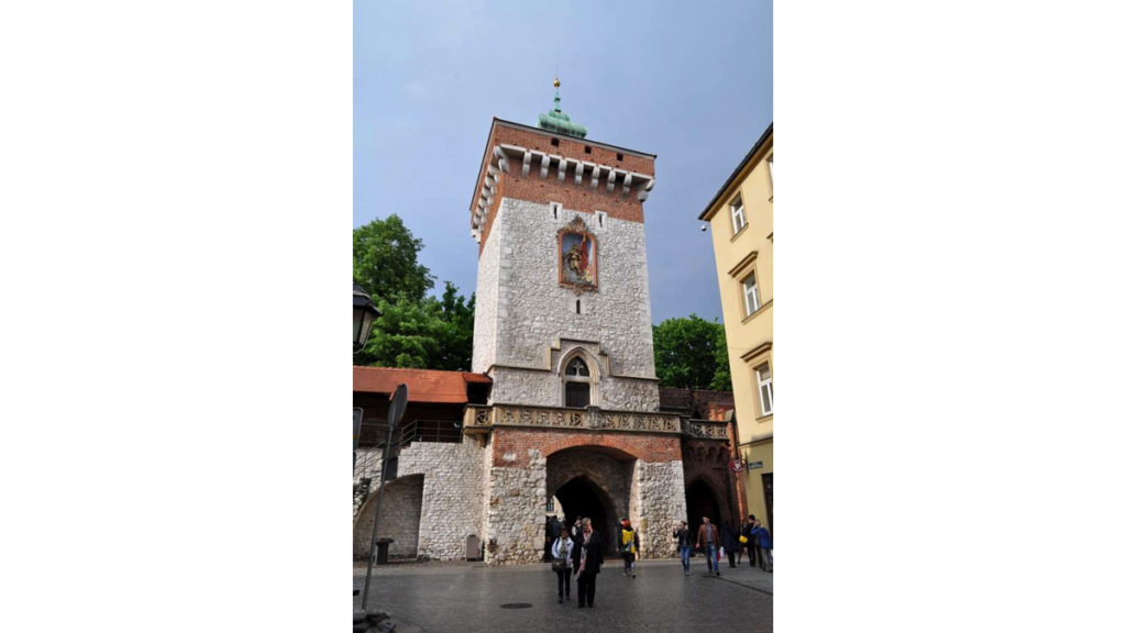 Das viereckige Florianstor in Krakau aus dem 14.Jahrhundert