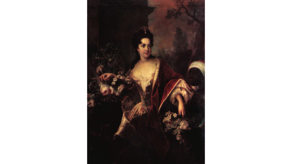 Ein Gemälde der Gräfin Anna Constantia, der Mätresse von August den Starken