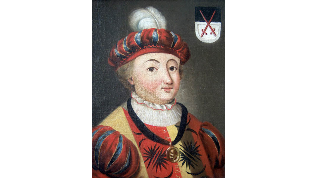 Ein gemaltes Porträt des Kurfürsten Ernst von Sachsen