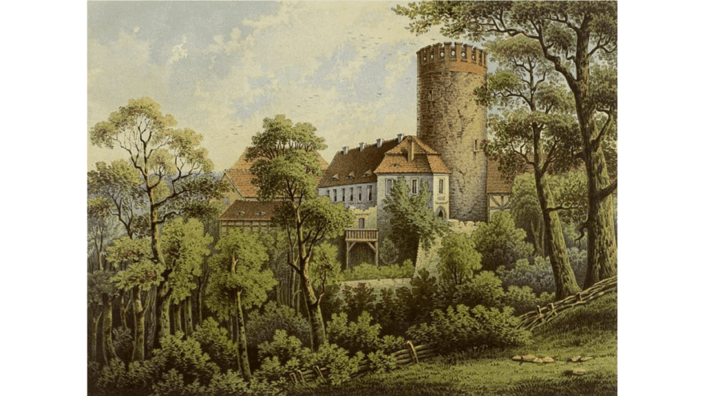 Burg Rabenstein im Hohen Fläming auf einer alten Darstellung