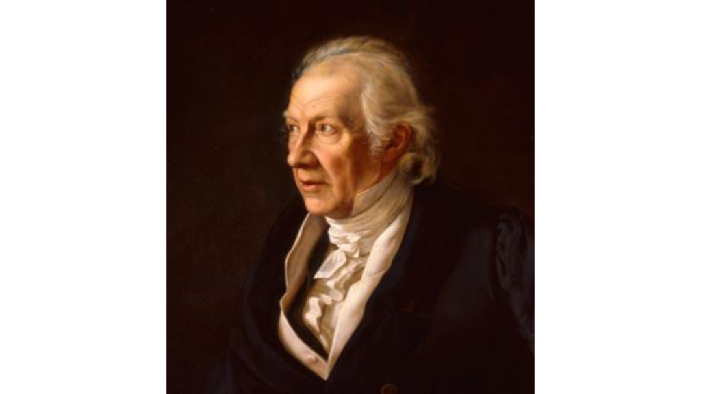 Der Komponist, Dirigent und Musikpädagoge Carl Friedrich Zelter auf einem Porträt