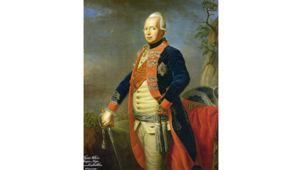 Ein gemaltes Porträt von Friedrich Wilhelm II.