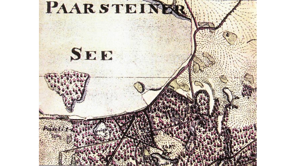 Das Kloster Mariensee lag einst auf einer richtigen Insel, wie es eine Karte aus dem Jahr 1842 zeigt.