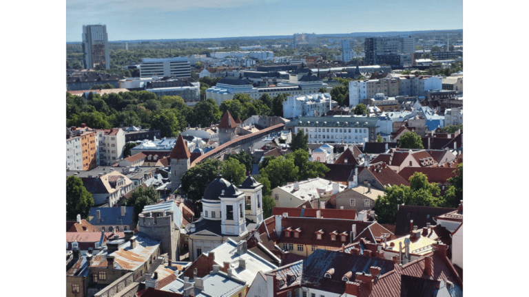 Der Blick auf die Hauptstadt Estlands, Tallinn