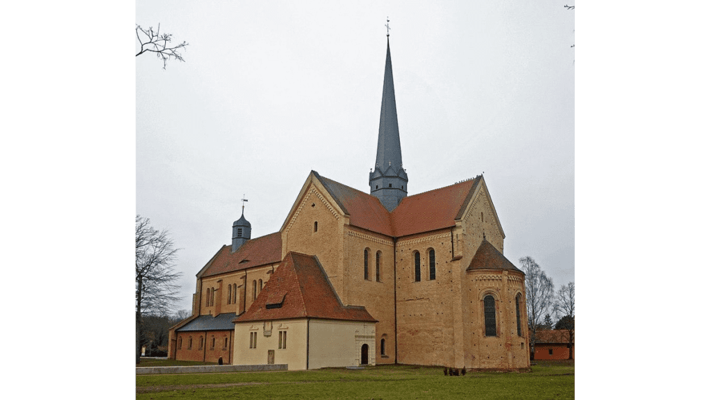Der Bau der Klosterkirche Sankt Marien.