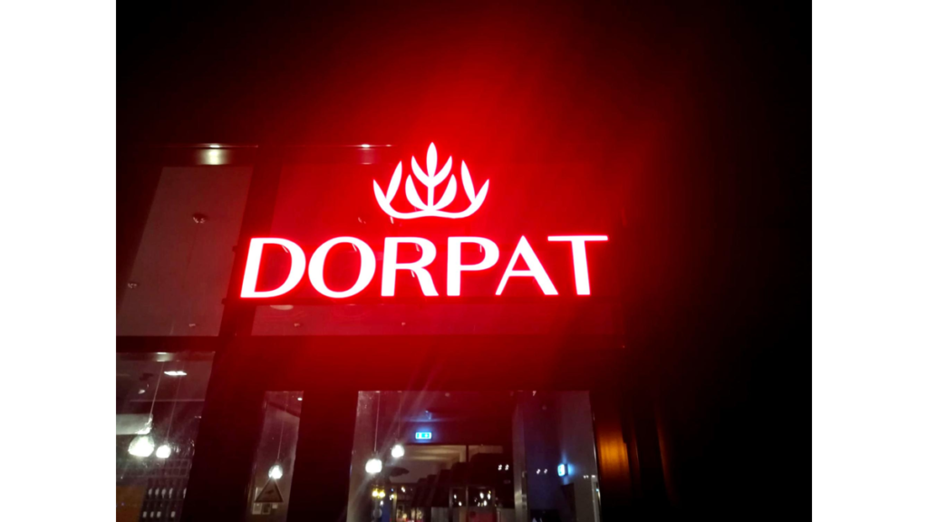Das Hotel Dorpat in Tartu. Dorpat ist der estnische Name für Tartu.