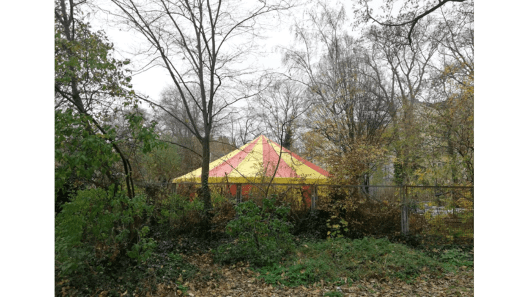 Ein Zelt im Wald mitten in Berlin Moabit