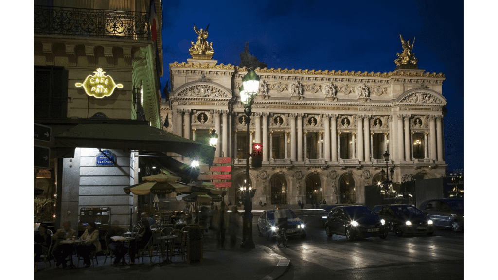 Der Blick auf die Opéra Garnier in Paris.