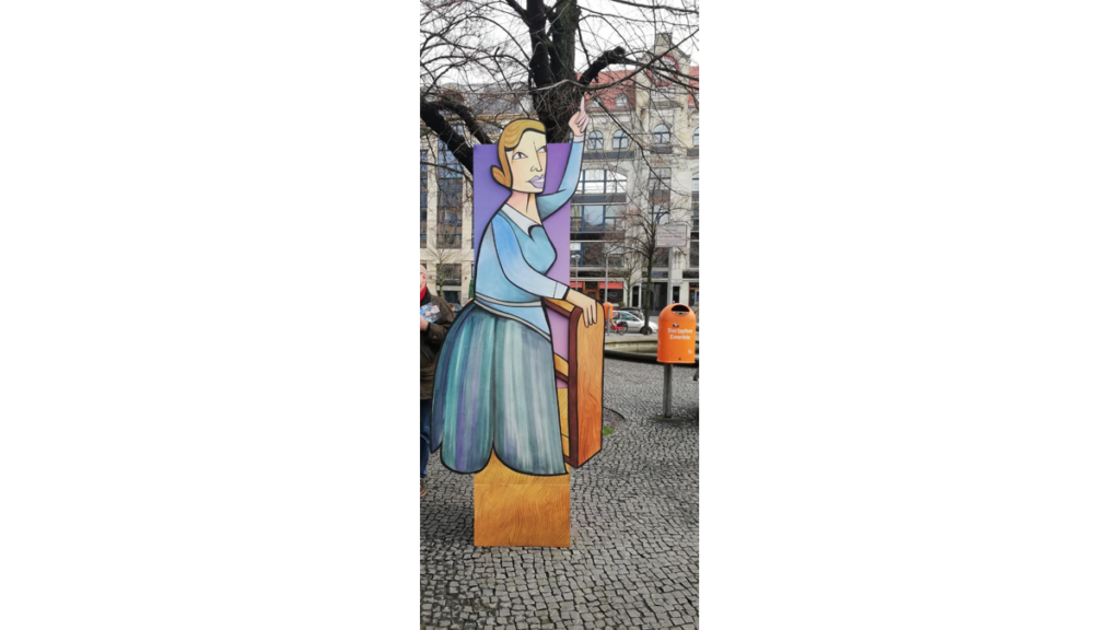 Eine Pop-Art Darstellung von Lucie Lenz, Teilnehmerin an der Märzrevolution.