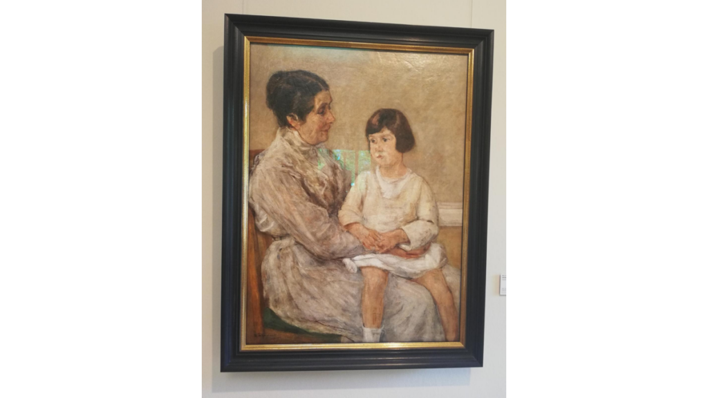 Martha Liebermann mit ihrer Enkelin auf dem Schoß, gemalt von Max Liebermann.