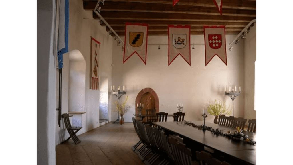 Der Rittersaal auf Burg Mildenstein.