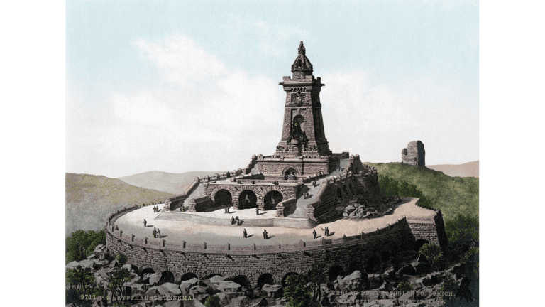 Eine Abbildung des Kyffhäuserdenkmals aus dem Jahr 1900.
