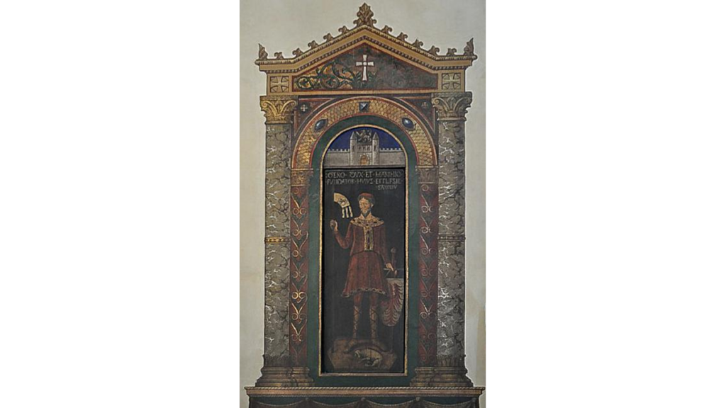 Ein Tafelbild von Gero dem Großen in der Stiftskirche Gernrode aus dem frühen 16. Jahrhundert.
